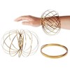 SHATCHI 11778 Magic Flow Ring Gold 3D Stainless Steel Toys