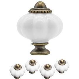FUXXER® Antique Furniture Handles Drawer Knobs Bronze Brass Set of 4
