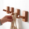 Wall Hooks Hat Rack, Wood Coat Hooks Wall Mounted, 3