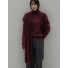 Memoa Memoire Claire Raccoon Merino Wool Shawl Muffler (Burgundy)