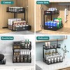 Housolution 1 Pack Large Under Sink Organizer, 2 Tier Metal
