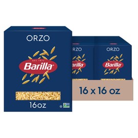 Barilla Orzo Pasta, 16 oz. Box (Pack of 16) - Non-GMO Pasta Made with Durum Wheat Semolina - Kosher Certified Pasta