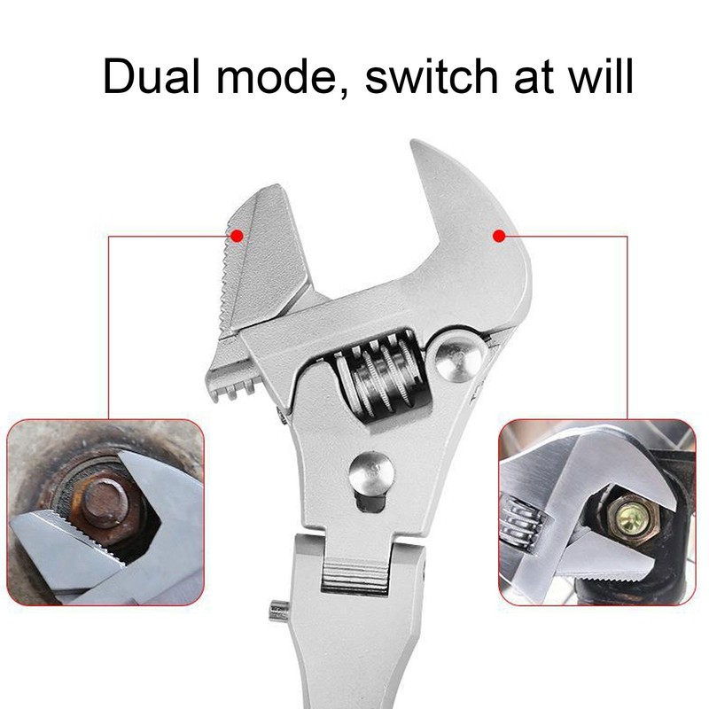 Flexhead Adjustable Wrench 10 to 12in Ratcheting Spanner with Retractable