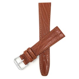 Bandini 16mm Womens Italian Leather Watch Band Strap - Tan - Semi-Glossy - Slim
