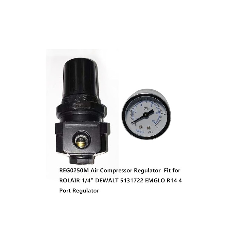 REG0250M Air Compressor Regulator and Air Pressure Gauge fit for