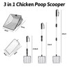 3 in 1 Chicken Poop Scooper, Chicken Coop Scoop, Double