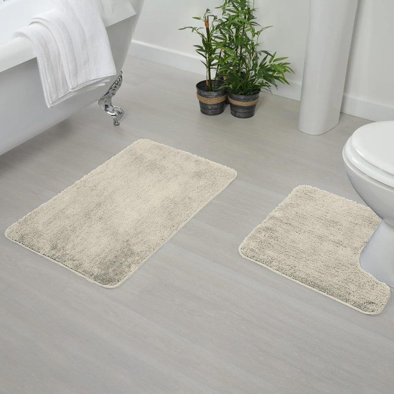 DC VOLTAGE Soft Bath Mat and U-Shaped Pedestal Toilet Mat