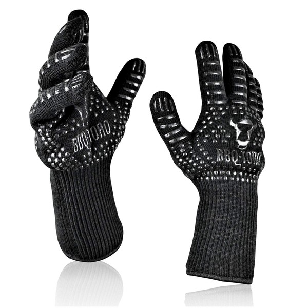 BBQ-Toro Barbecue Gloves (Pack of 2) | Heat Resistant |