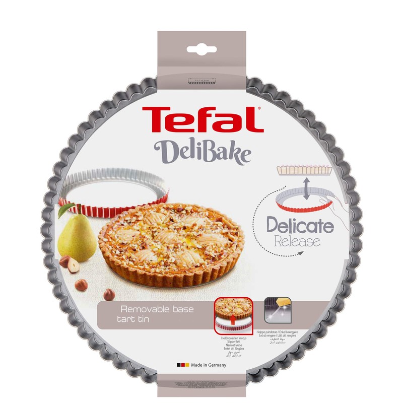 Tefal Delibake J1641574 Tart Baking Mould 28 cm Non-Stick Coating