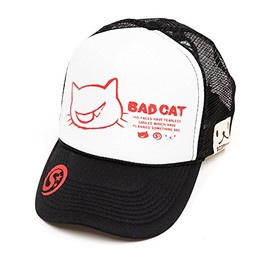 Scorpy BAD CAT Cat Pattern Mesh Cap for Cat Lovers, Black