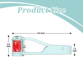 Grape Slicer for Baby, Grape Cutter for Toddlers, Tomato Cherry Strawberry Cutter Into Tools, Stainless Steel Kitchen Gadgets, Quarter Grape Slicer, with Ergonomic Non-Slip Handls, blue