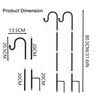 2 Pcs Shepherd's Crooks, Height Adjustable Festoon Pole, 80.5 CM/31.6