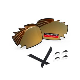 iLikeo PRO+ Polycarbonate Polarized Replacement Lenses for Oakley Jawbone Vented Sunglasses - Flash Bronze