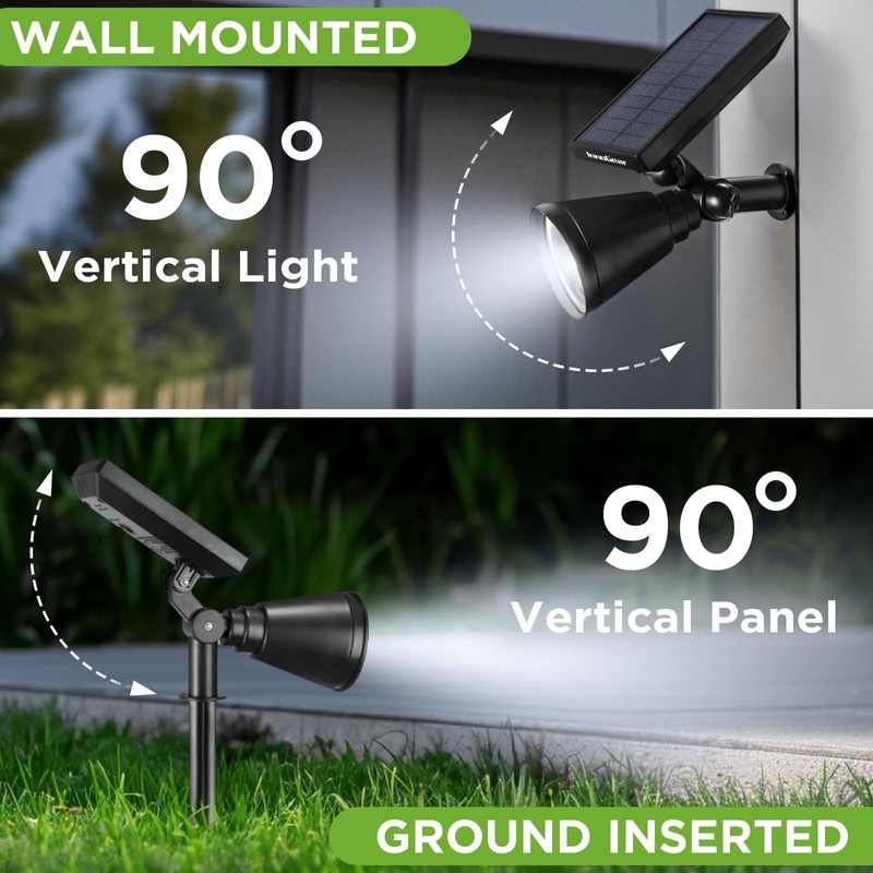 InnoGear 2 Solar Lights Outdoor Spot Garden Yard Landscape Flag,