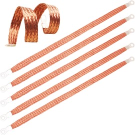 Car Ground Strap, CTRICALVER Universal Automotive Heavy Duty Engine Ground Strap Ground Cable Copper, Strong and Durable(5 Pcs)