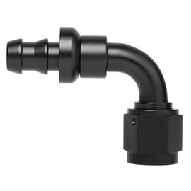 Podavelle 6AN 90 Degree Push Lock Hose Fitting End Adapter Aluminum Black