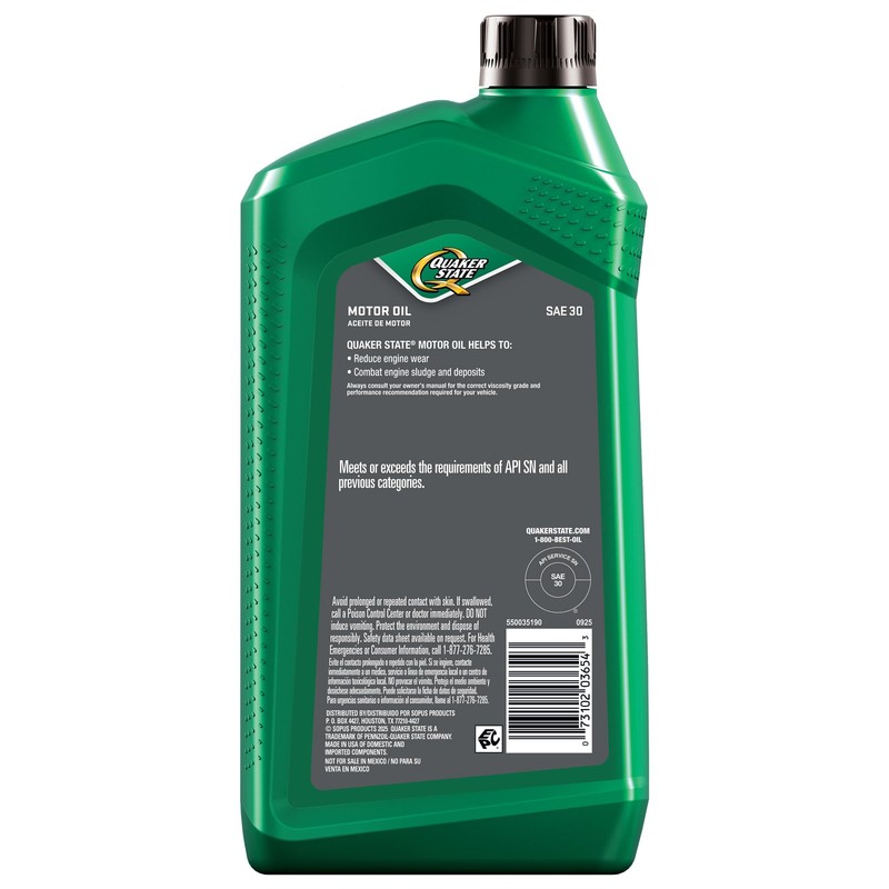 Quaker State Motor Oil, HD 30, 1 Quart (6 Pack)