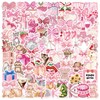 100PCS Coquette Stickers Pink Aesthetic Stickers Pack Cute Bow Tie