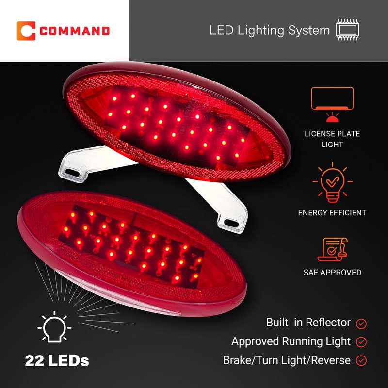 Command Electronics OEM 12V LED 2-Pack RV & Trailer Sealed