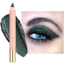 Oulac Sparkly Green Eyeshadow Pencil - Waterproof Eye Shadow Stick Smooth and Long Lasting, Shimmering Glitter Finish, Blendable Eyes Makeup, Vegan & Cruelty-Free 3.8g, (16) So Jade