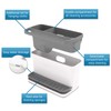 ROSMARINO Sink Caddy 8.6x4.7x5.5 (22x12x14cm) in Grey & White -