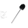 WENKO Shiny Toilet Brush with Handle, Silver, 8 cm
