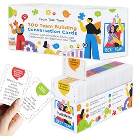 700 tarjetas de conversación para compañeros de trabajo, divertidos juegos de construcción de equipos para el trabajo, tarjetas de comunicación para conexiones más profundas, tarjetas de preguntas