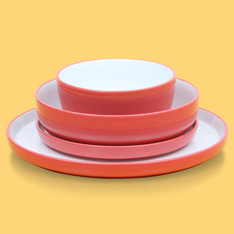 Sur La Table Kitchen Essentials 16 Piece Two-Tone Porcelain Chip