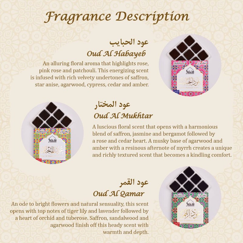 Oud Al Mukhtar, Qamar, Habayeb Bakhoor by Dukhni | 30