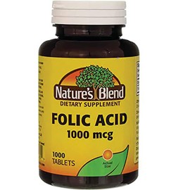 Nature's Blend Folic Acid 1000 mcg 1,000 mcg 1000 Tabs