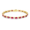 FANCIME Tennis Bracelet Women's 14K Gold-Plated Gemstone Tennis Bracelet 925