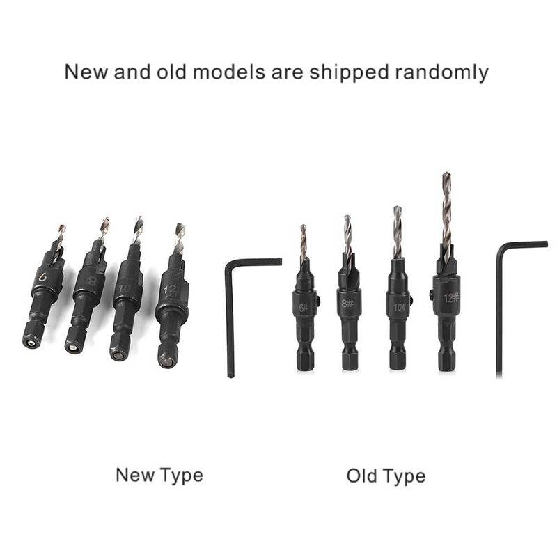 Bosch Countersink Drill Bit, 4 Pieces Hex Shank HSS Drill