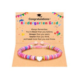 PINKDODO Best Kindergarten Kinder Graduation Decorations Gifts for Girls Kids Class of 2024 Bracelets Grad Gift for Girl Daughter Granddaughter