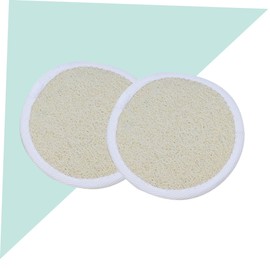 FOMIYES 10CM Natural Loofah Brush Set Deep Cleansing Face Scrubber for Makeup Removal Suitable for Men Women