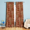 Koudi Aztec Tribal Blackout Curtains Red Brown Geometric Pattern Boho