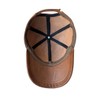 Genuine Leather Baseball Cap 100% Real Lambskin Leather Hat Brown