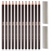 Guapa 12Pcs Slim Eyebrow Pencil with Brush – 2mm Fine