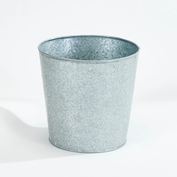 Worth Imports Inc Galvanized Metal Christmas Planter Bucket with White