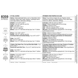 Simplicity Sewing Pattern D0680 / 8359 - 18" American Girl Doll Clothes, OS (ONE SIZE)