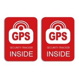 Sticker GPS Tracker Inside Pack of 2 Bicycle Bike Sticker Red Weatherproof UV Resistant (Red)