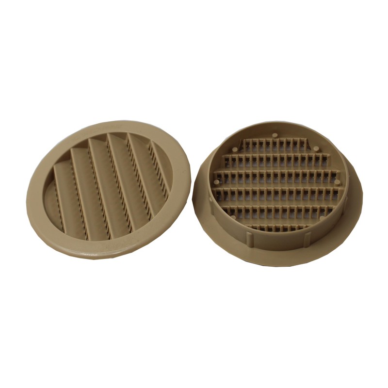 3" Round Green or Tan Plastic Louver Soffit Air Vent