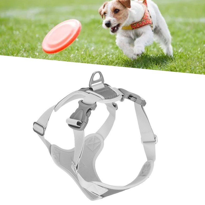 Pet Leash Vest Reflective Stripe Harness Adjustable Oxford Cloth Cat