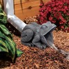 Design Toscano QM7512081 Garden Frog Decorative Object, Grey Stone