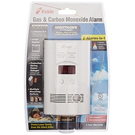 Kidde 408-900-0113-02 AC Powered, Plug-in CO/Gas Combination Alarm with Battery Backup