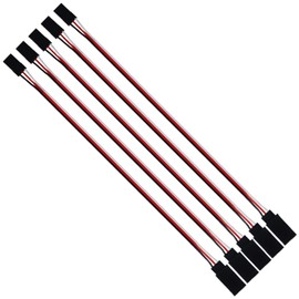 Nvwadayu 3-Pin Servo Extension Wire Lead Female to Male, JR Plug Connector, RC Servo Extension Wire Connectors, Remote Control Parts for RC Car Drone Quadcopter Aircraft ETC. (20cm-5pcs)
