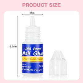 10 Pieces Extra Strong Nail Glue, Quick Drying, Super Strong Nail Glue, False Nail Glue for Nail Tips, Professional Artificial Nail Glue for Salon and Home Use