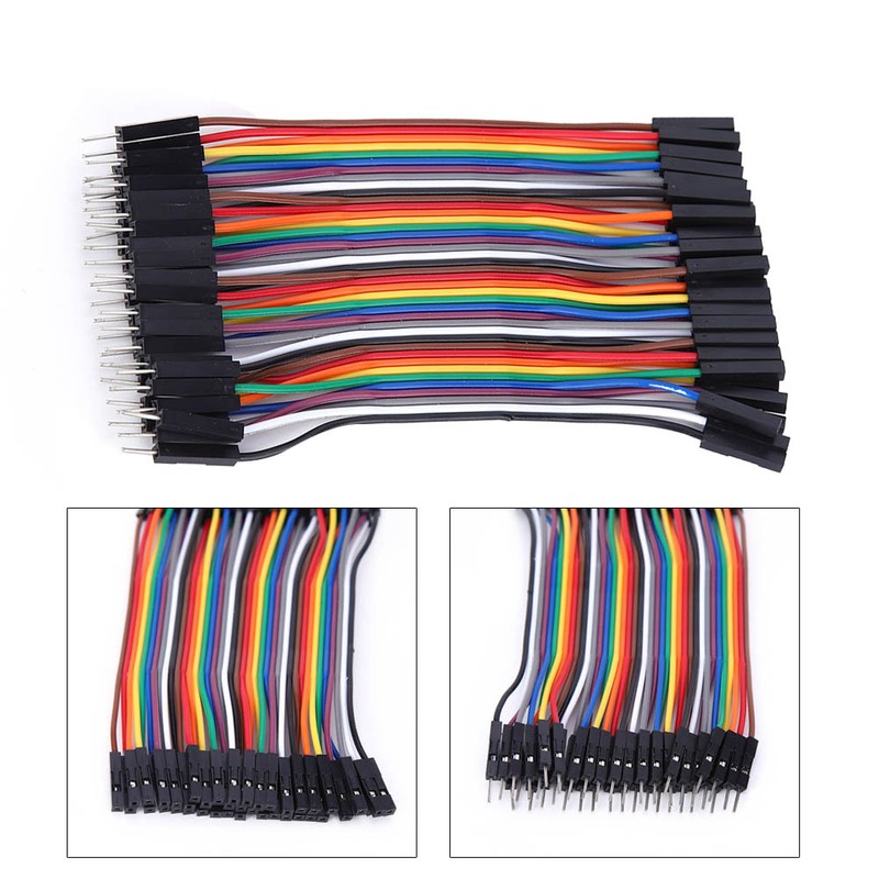 10Pcs Jump Wire Plastic Male to Female Connecting Cable for
