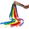 GSi Multicolor Sparkling Gymnastic Ribbon Wands [6 Pack] with 9