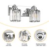 Haolaike 2 Lights Crystal Bathroom Vanity Light Modern Chrome Bathroom