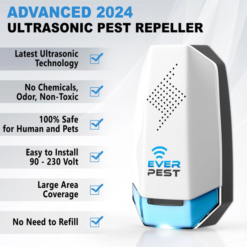 UD Ultrasonic Indoor Insect Repellent Plug 2-Pack Electronic Bed Bug